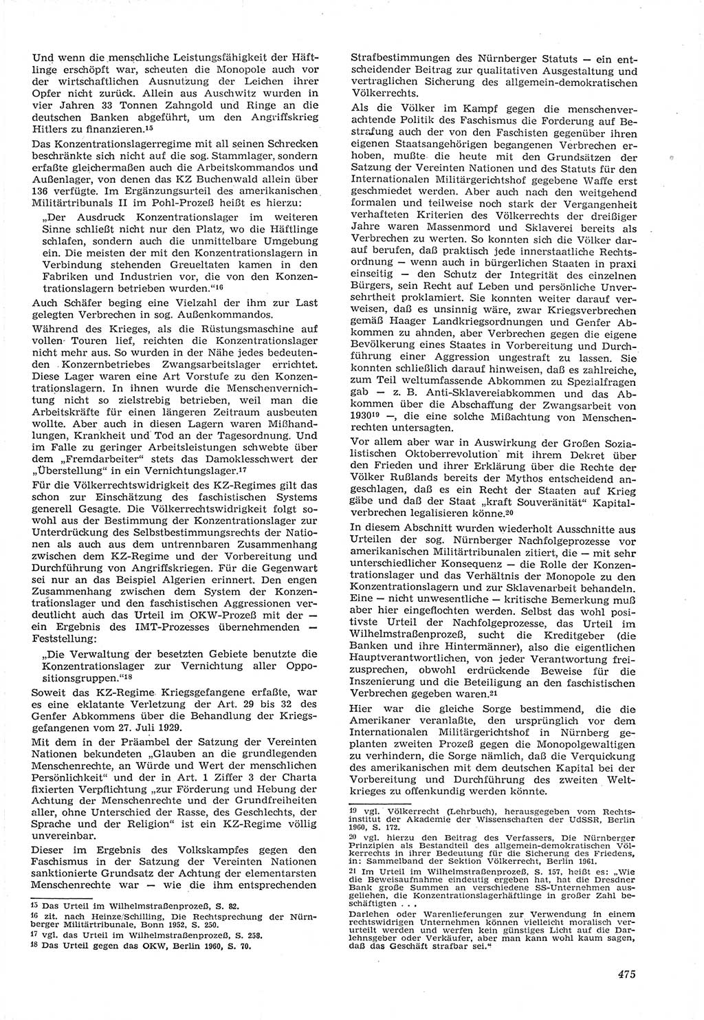 Neue Justiz (NJ), Zeitschrift für Recht und Rechtswissenschaft [Deutsche Demokratische Republik (DDR)], 15. Jahrgang 1961, Seite 475 (NJ DDR 1961, S. 475)