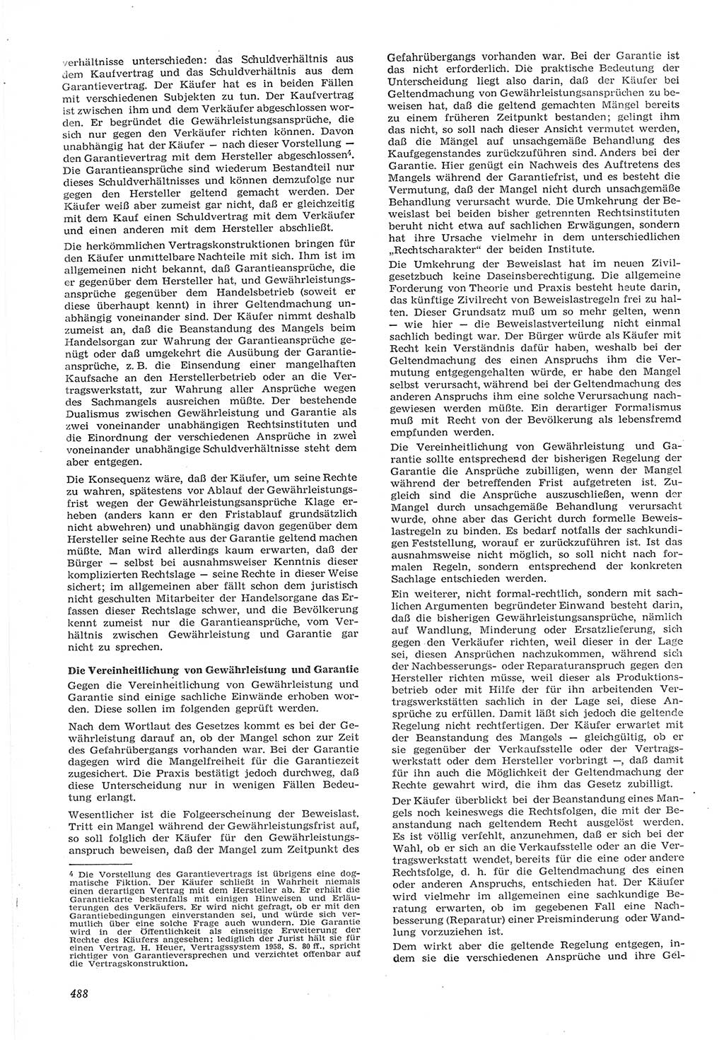 Neue Justiz (NJ), Zeitschrift für Recht und Rechtswissenschaft [Deutsche Demokratische Republik (DDR)], 15. Jahrgang 1961, Seite 488 (NJ DDR 1961, S. 488)