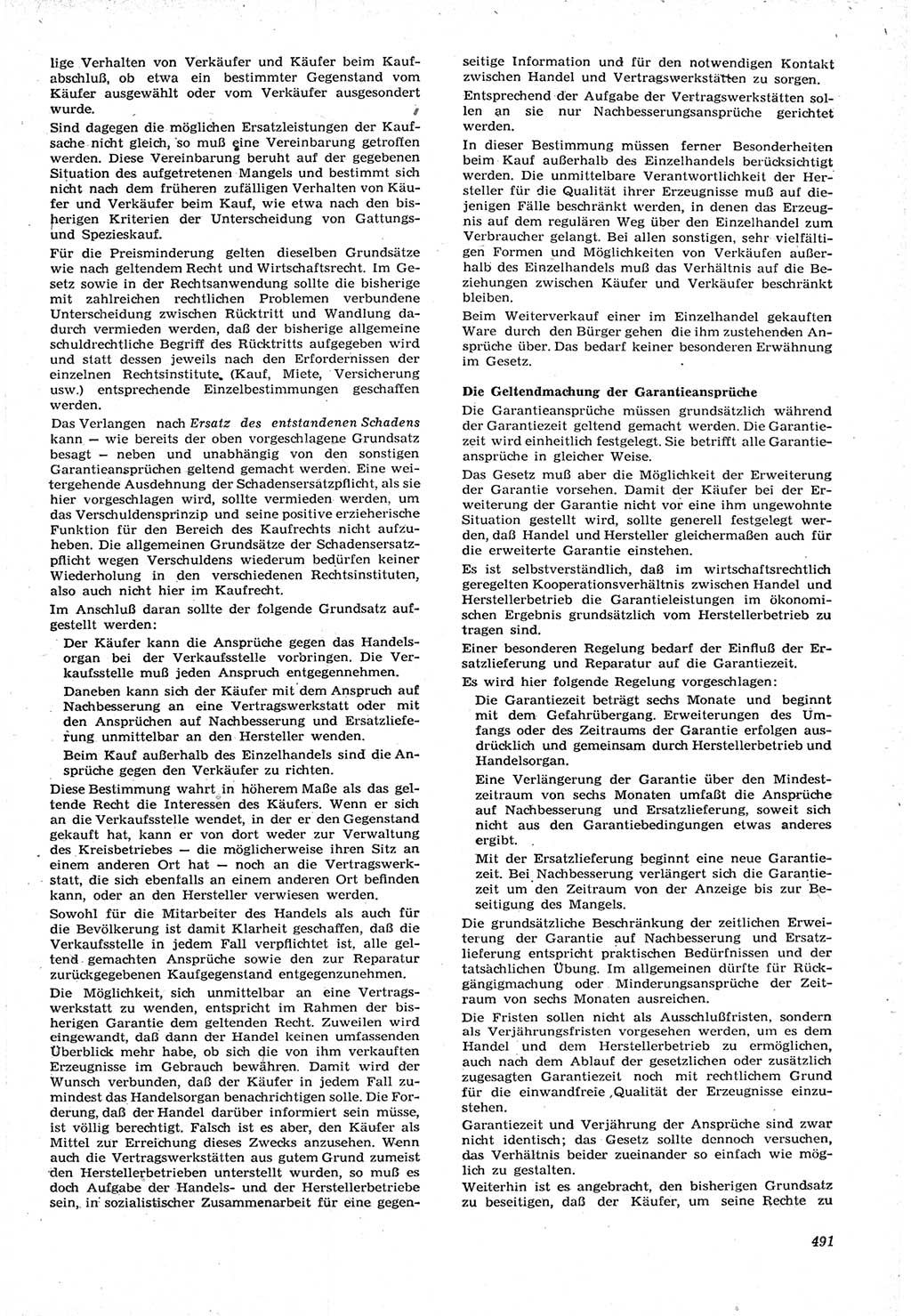 Neue Justiz (NJ), Zeitschrift für Recht und Rechtswissenschaft [Deutsche Demokratische Republik (DDR)], 15. Jahrgang 1961, Seite 491 (NJ DDR 1961, S. 491)