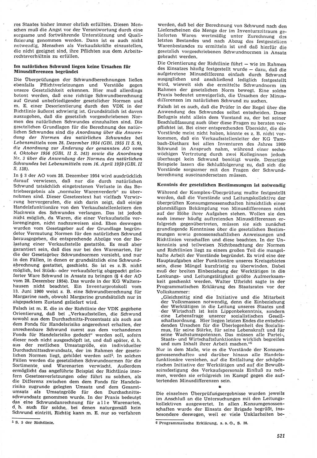 Neue Justiz (NJ), Zeitschrift für Recht und Rechtswissenschaft [Deutsche Demokratische Republik (DDR)], 15. Jahrgang 1961, Seite 521 (NJ DDR 1961, S. 521)