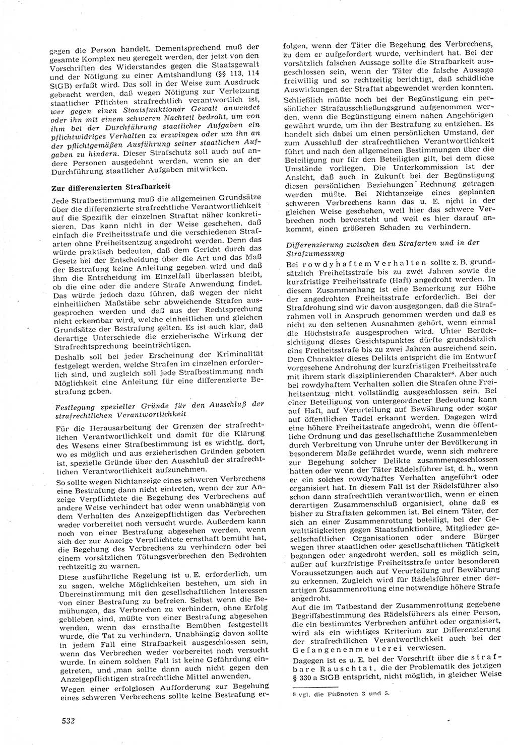 Neue Justiz (NJ), Zeitschrift für Recht und Rechtswissenschaft [Deutsche Demokratische Republik (DDR)], 15. Jahrgang 1961, Seite 532 (NJ DDR 1961, S. 532)