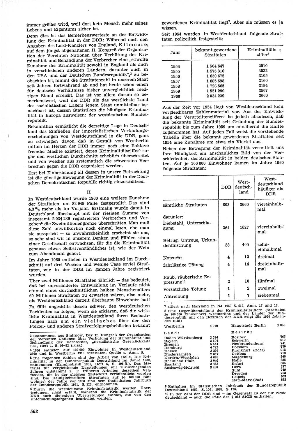 Neue Justiz (NJ), Zeitschrift für Recht und Rechtswissenschaft [Deutsche Demokratische Republik (DDR)], 15. Jahrgang 1961, Seite 562 (NJ DDR 1961, S. 562)