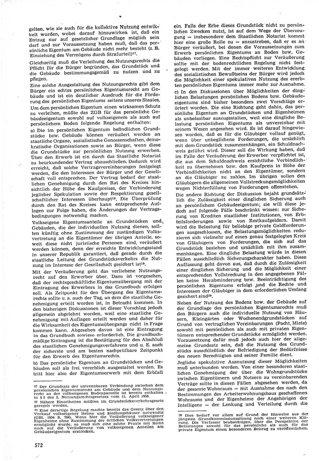 Neue Justiz (NJ), Zeitschrift für Recht und Rechtswissenschaft [Deutsche Demokratische Republik (DDR)], 15. Jahrgang 1961, Seite 572 (NJ DDR 1961, S. 572)