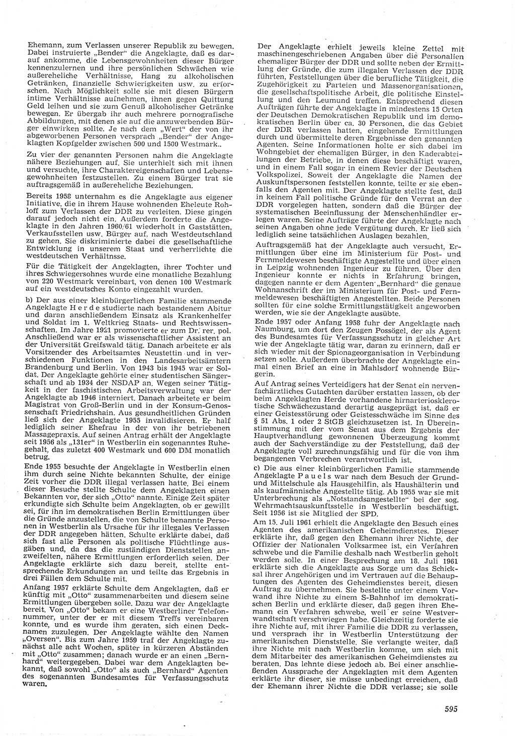 Neue Justiz (NJ), Zeitschrift für Recht und Rechtswissenschaft [Deutsche Demokratische Republik (DDR)], 15. Jahrgang 1961, Seite 595 (NJ DDR 1961, S. 595)