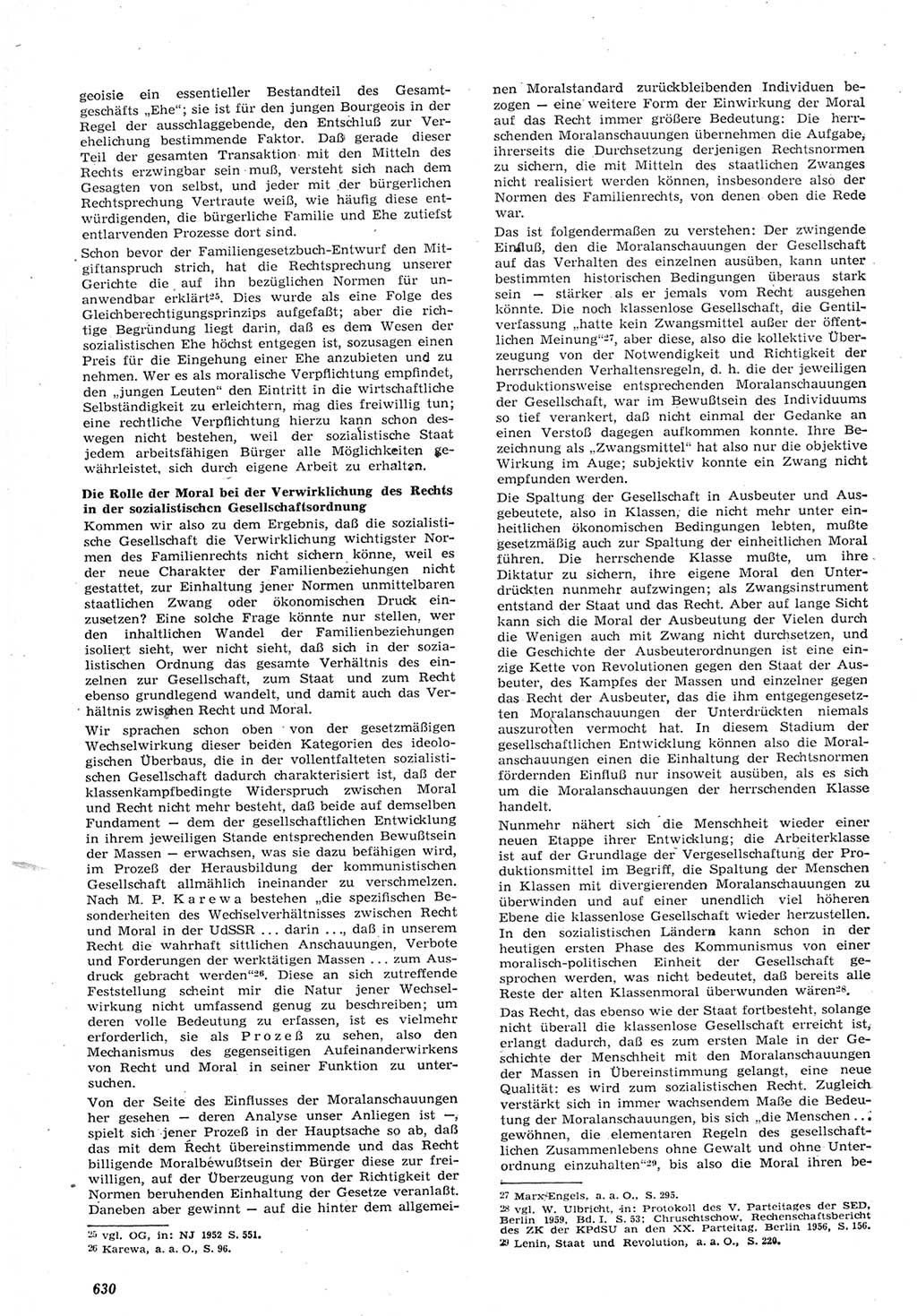 Neue Justiz (NJ), Zeitschrift für Recht und Rechtswissenschaft [Deutsche Demokratische Republik (DDR)], 15. Jahrgang 1961, Seite 630 (NJ DDR 1961, S. 630)