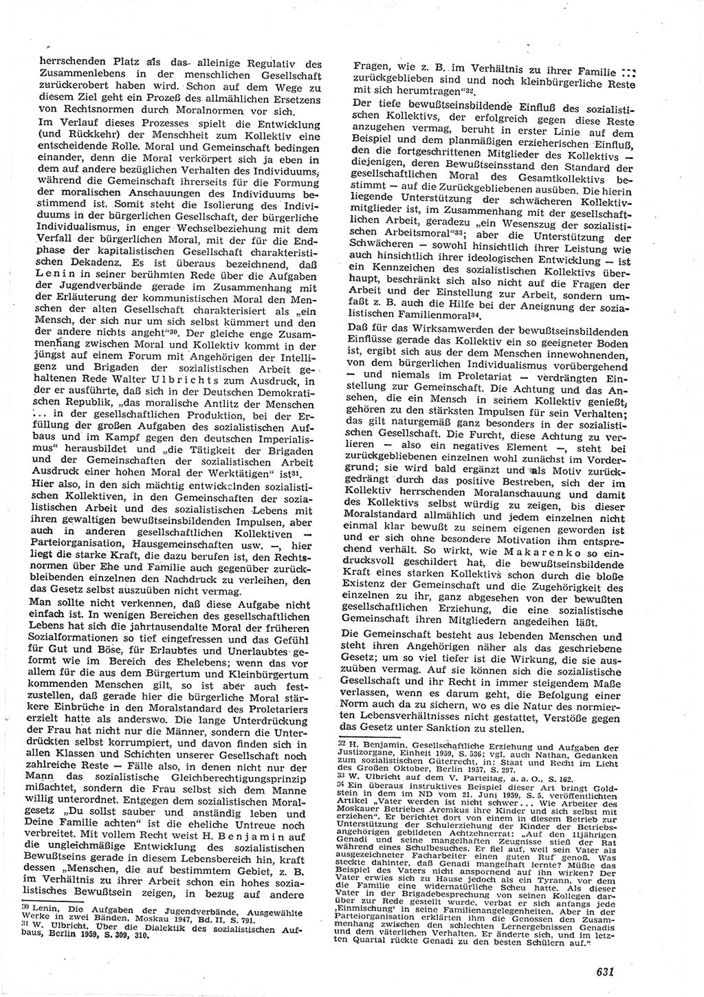 Neue Justiz (NJ), Zeitschrift für Recht und Rechtswissenschaft [Deutsche Demokratische Republik (DDR)], 15. Jahrgang 1961, Seite 631 (NJ DDR 1961, S. 631)