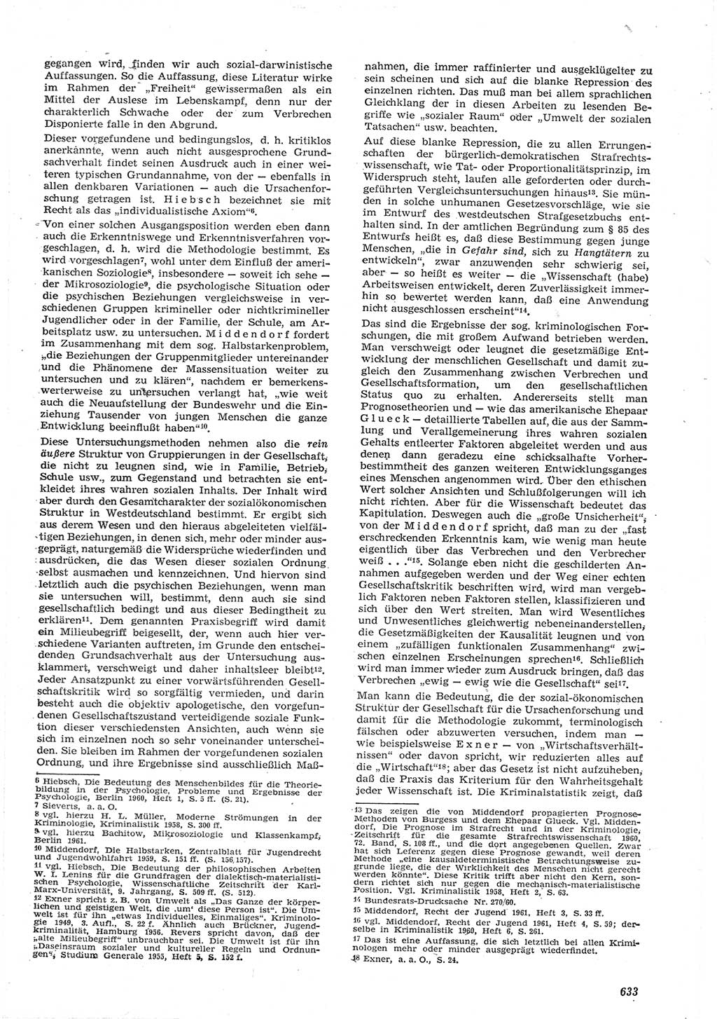 Neue Justiz (NJ), Zeitschrift für Recht und Rechtswissenschaft [Deutsche Demokratische Republik (DDR)], 15. Jahrgang 1961, Seite 633 (NJ DDR 1961, S. 633)