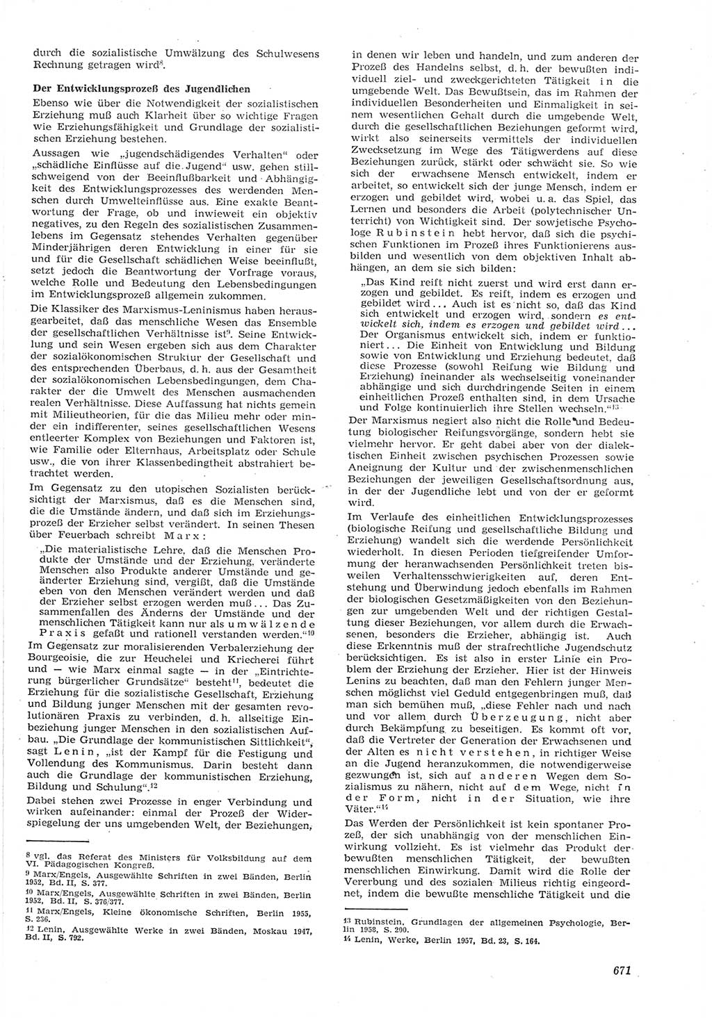 Neue Justiz (NJ), Zeitschrift für Recht und Rechtswissenschaft [Deutsche Demokratische Republik (DDR)], 15. Jahrgang 1961, Seite 671 (NJ DDR 1961, S. 671)