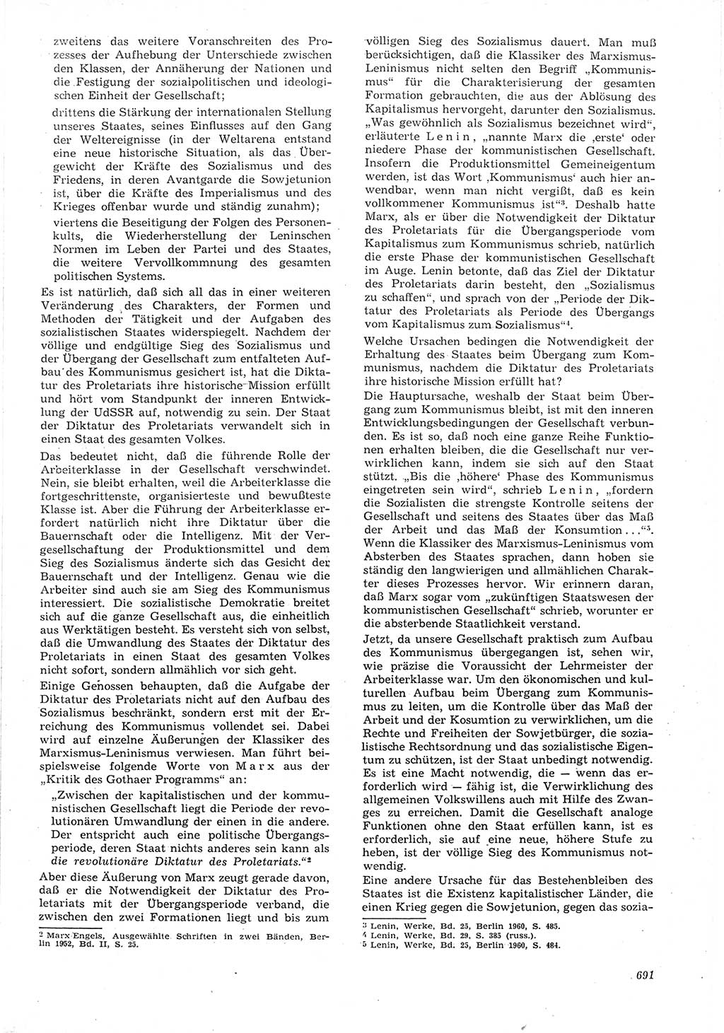 Neue Justiz (NJ), Zeitschrift für Recht und Rechtswissenschaft [Deutsche Demokratische Republik (DDR)], 15. Jahrgang 1961, Seite 691 (NJ DDR 1961, S. 691)