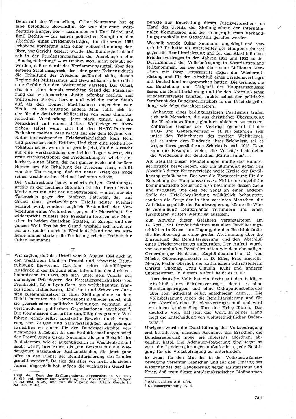 Neue Justiz (NJ), Zeitschrift für Recht und Rechtswissenschaft [Deutsche Demokratische Republik (DDR)], 15. Jahrgang 1961, Seite 755 (NJ DDR 1961, S. 755)