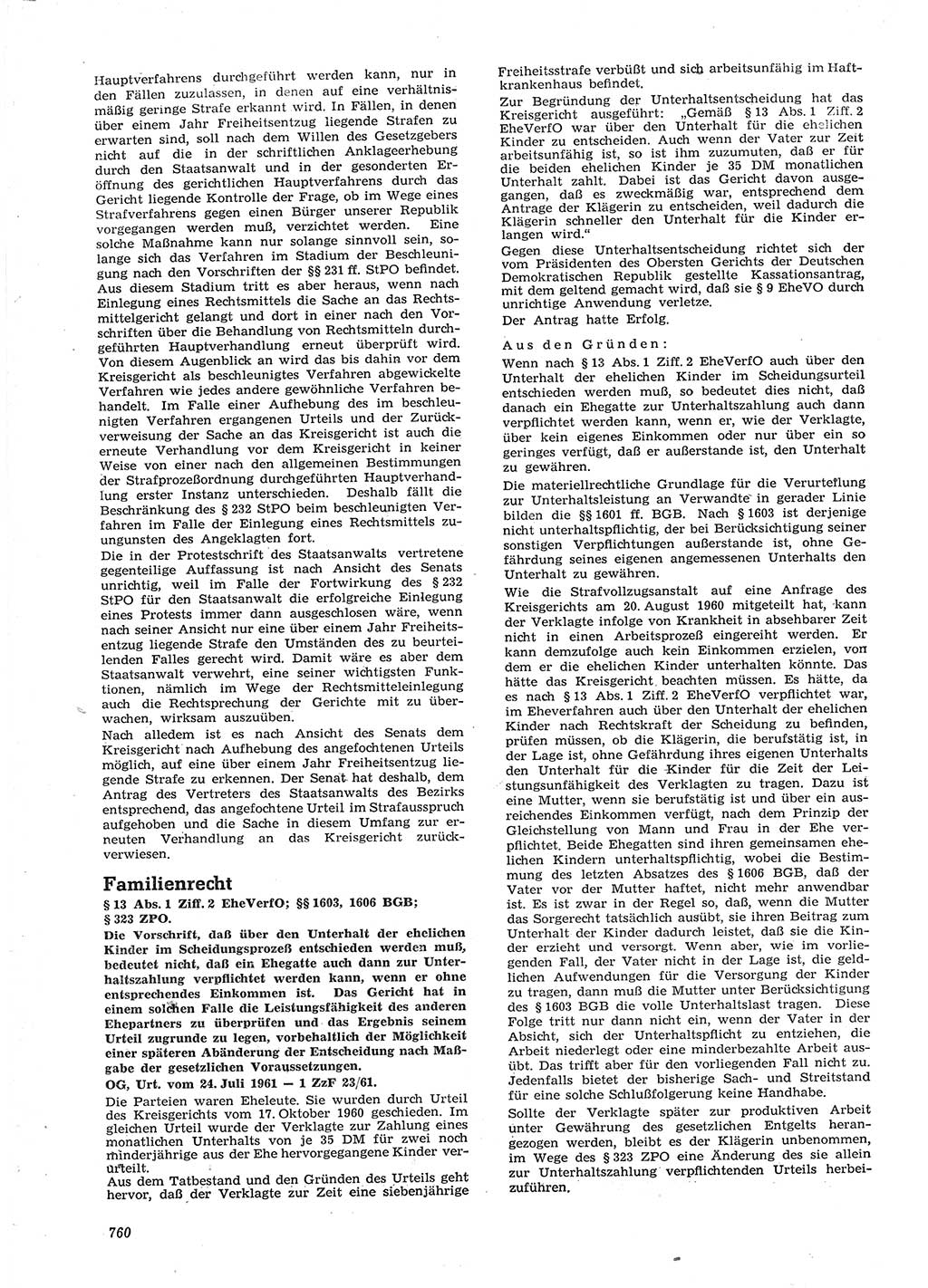 Neue Justiz (NJ), Zeitschrift für Recht und Rechtswissenschaft [Deutsche Demokratische Republik (DDR)], 15. Jahrgang 1961, Seite 760 (NJ DDR 1961, S. 760)
