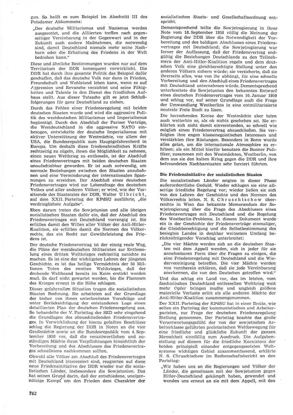 Neue Justiz (NJ), Zeitschrift für Recht und Rechtswissenschaft [Deutsche Demokratische Republik (DDR)], 15. Jahrgang 1961, Seite 762 (NJ DDR 1961, S. 762)