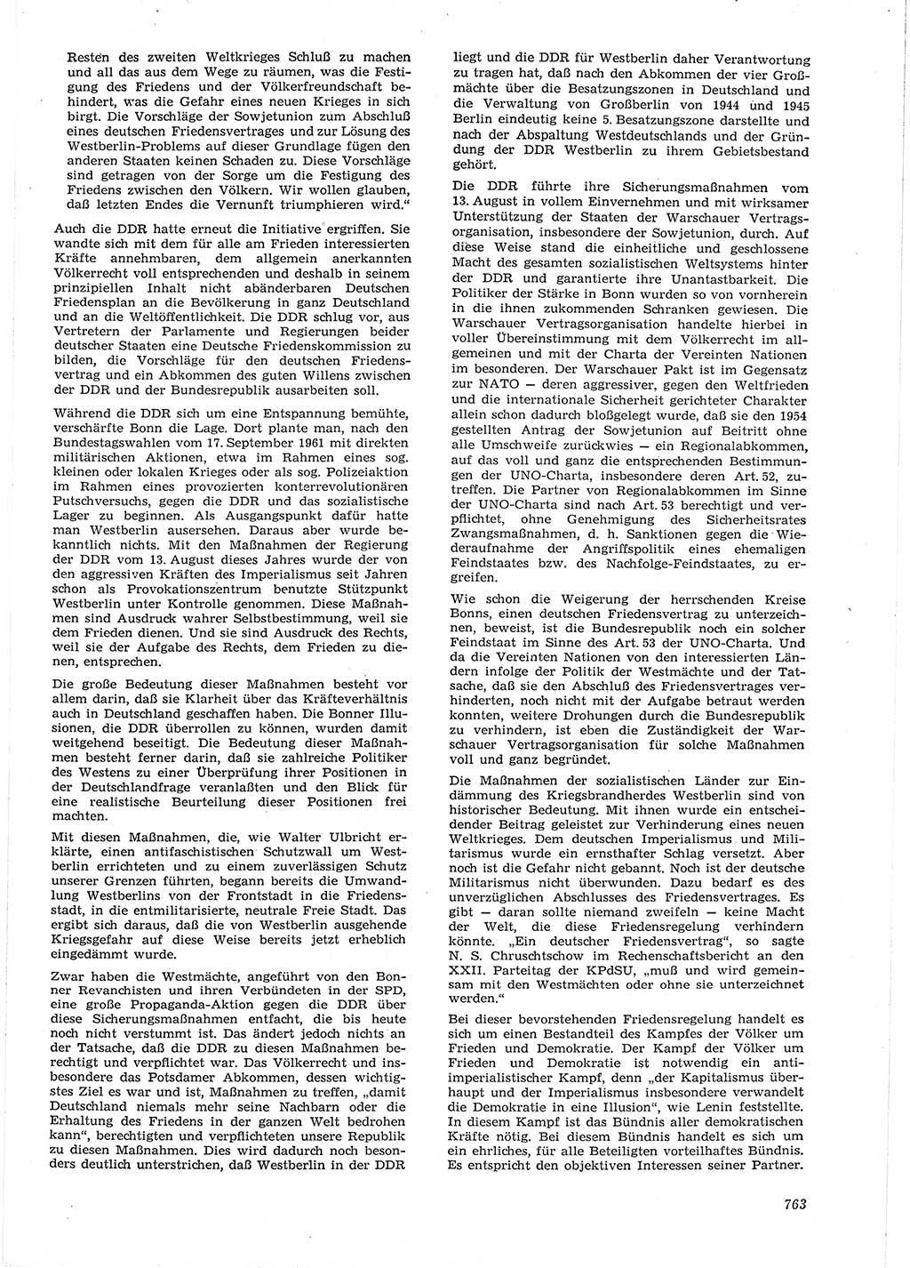 Neue Justiz (NJ), Zeitschrift für Recht und Rechtswissenschaft [Deutsche Demokratische Republik (DDR)], 15. Jahrgang 1961, Seite 763 (NJ DDR 1961, S. 763)