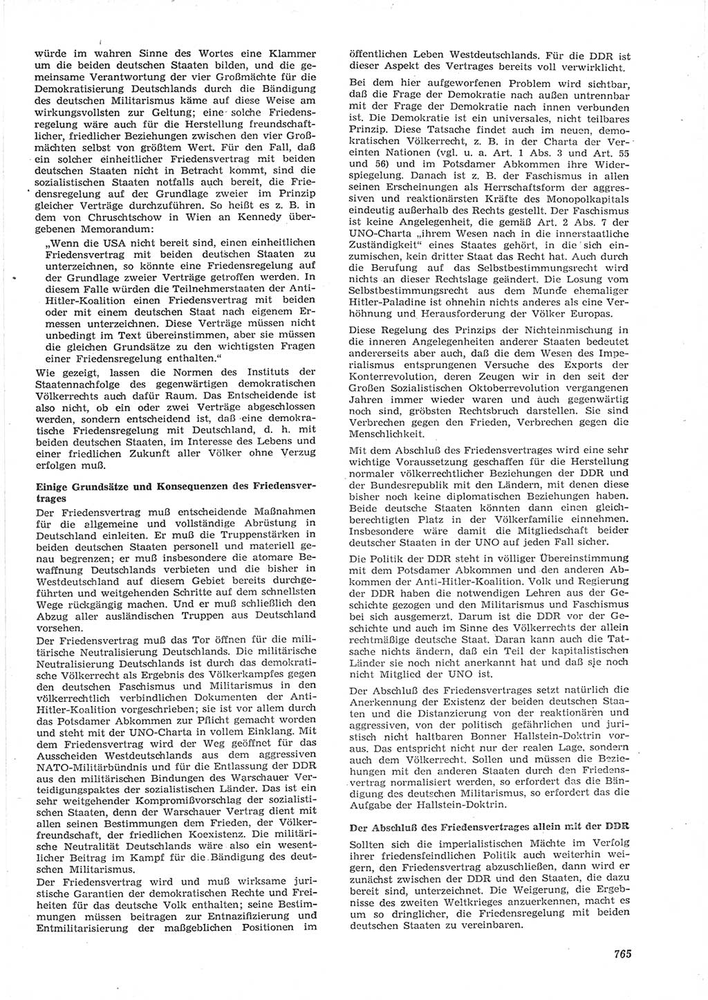 Neue Justiz (NJ), Zeitschrift für Recht und Rechtswissenschaft [Deutsche Demokratische Republik (DDR)], 15. Jahrgang 1961, Seite 765 (NJ DDR 1961, S. 765)