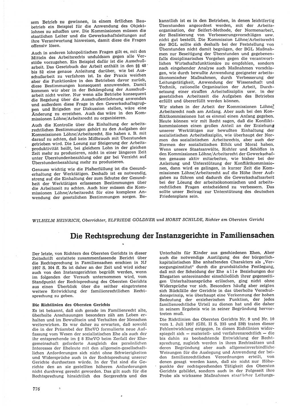 Neue Justiz (NJ), Zeitschrift für Recht und Rechtswissenschaft [Deutsche Demokratische Republik (DDR)], 15. Jahrgang 1961, Seite 776 (NJ DDR 1961, S. 776)