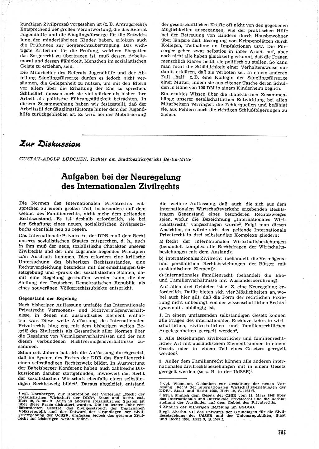 Neue Justiz (NJ), Zeitschrift für Recht und Rechtswissenschaft [Deutsche Demokratische Republik (DDR)], 15. Jahrgang 1961, Seite 781 (NJ DDR 1961, S. 781)