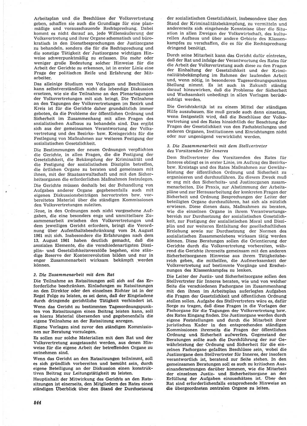 Neue Justiz (NJ), Zeitschrift für Recht und Rechtswissenschaft [Deutsche Demokratische Republik (DDR)], 15. Jahrgang 1961, Seite 844 (NJ DDR 1961, S. 844)