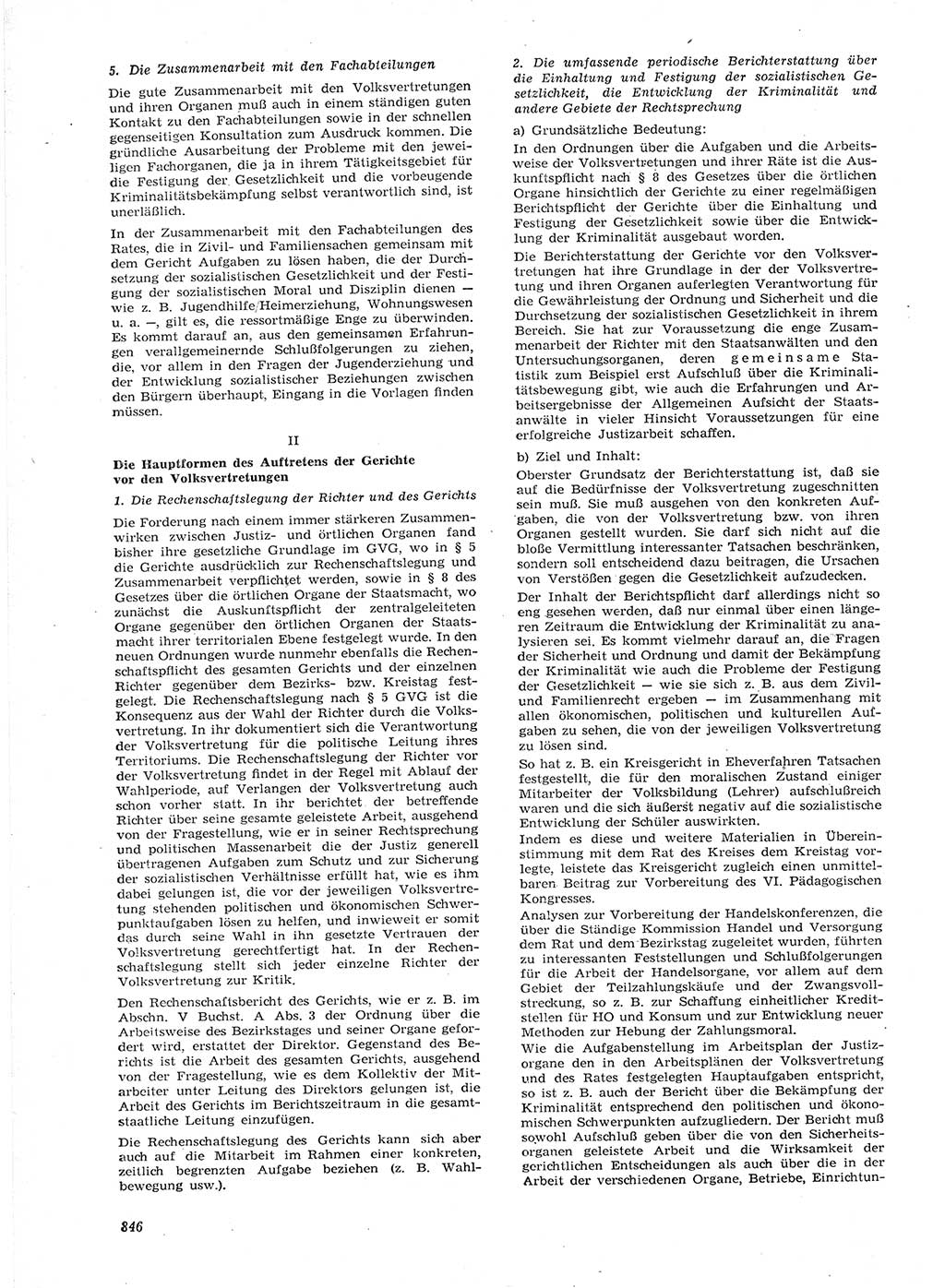 Neue Justiz (NJ), Zeitschrift für Recht und Rechtswissenschaft [Deutsche Demokratische Republik (DDR)], 15. Jahrgang 1961, Seite 846 (NJ DDR 1961, S. 846)