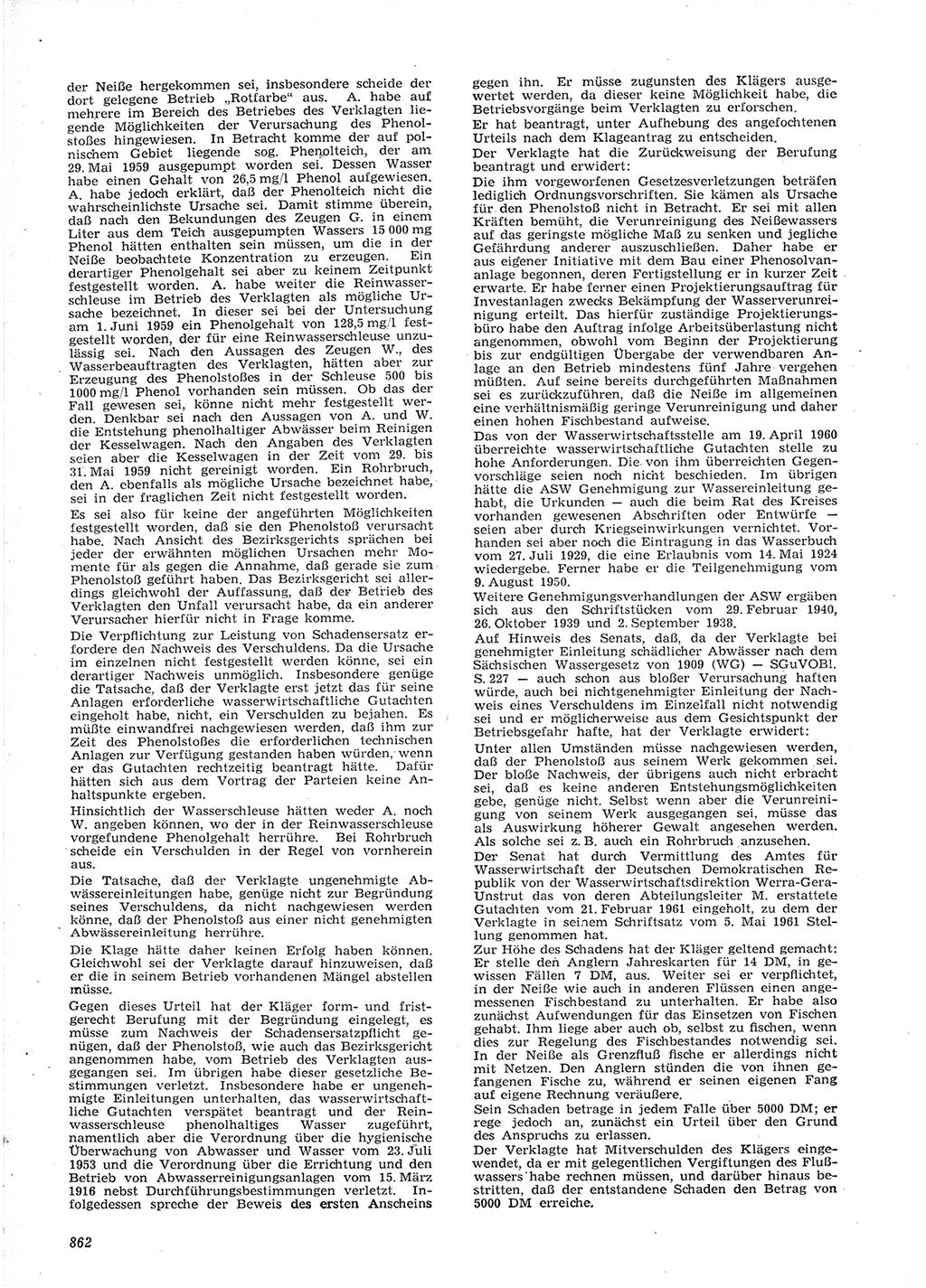 Neue Justiz (NJ), Zeitschrift für Recht und Rechtswissenschaft [Deutsche Demokratische Republik (DDR)], 15. Jahrgang 1961, Seite 862 (NJ DDR 1961, S. 862)