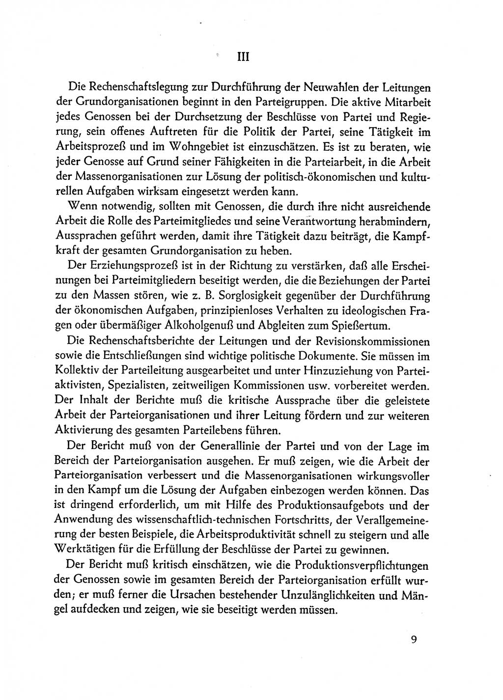 Dokumente der Sozialistischen Einheitspartei Deutschlands (SED) [Deutsche Demokratische Republik (DDR)] 1962-1963, Seite 9 (Dok. SED DDR 1962-1963, S. 9)