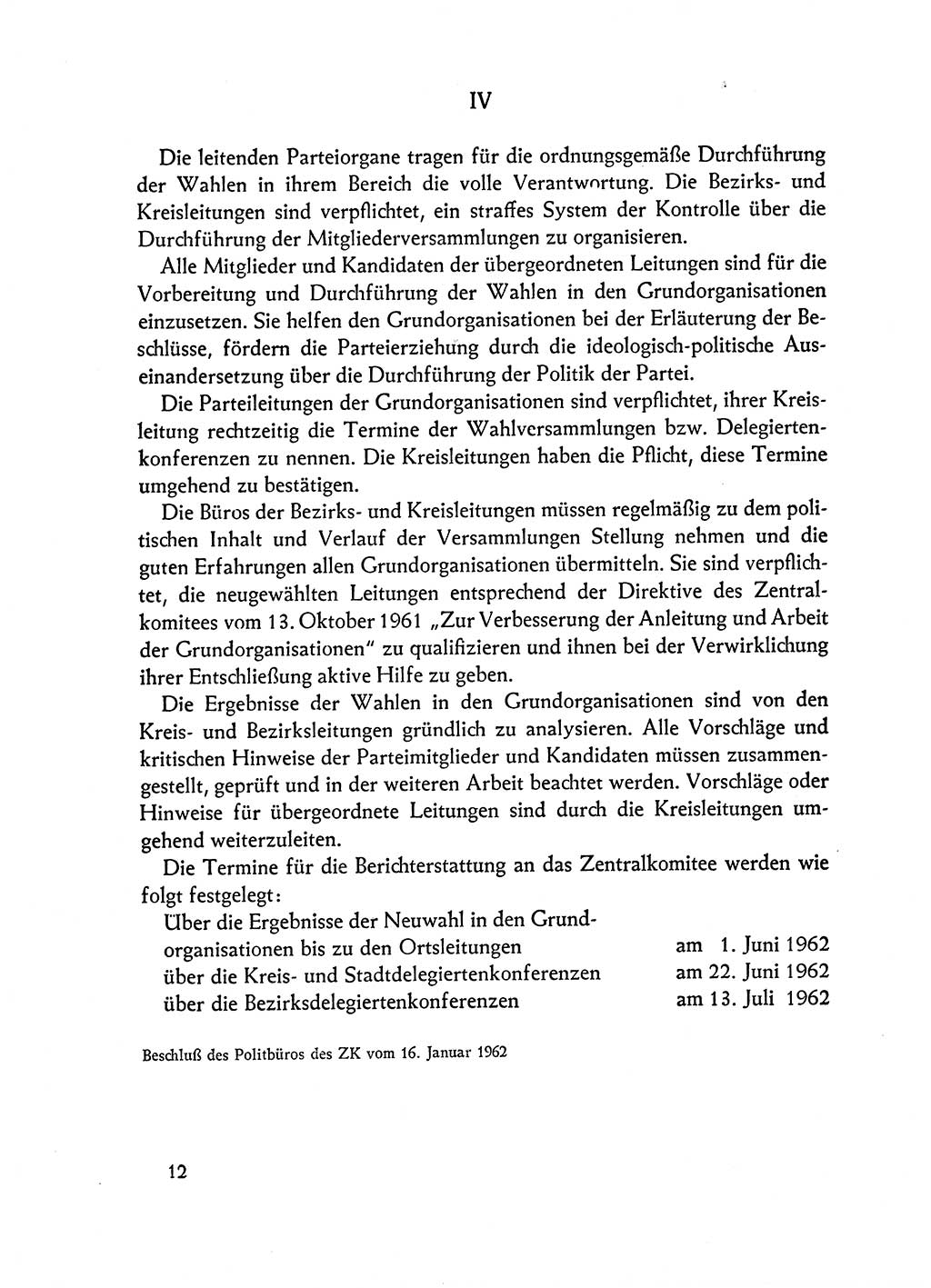 Dokumente der Sozialistischen Einheitspartei Deutschlands (SED) [Deutsche Demokratische Republik (DDR)] 1962-1963, Seite 12 (Dok. SED DDR 1962-1963, S. 12)