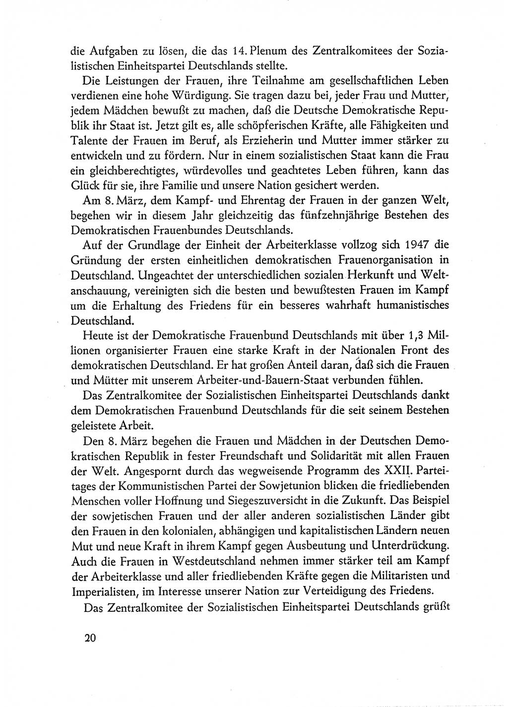 Dokumente der Sozialistischen Einheitspartei Deutschlands (SED) [Deutsche Demokratische Republik (DDR)] 1962-1963, Seite 20 (Dok. SED DDR 1962-1963, S. 20)