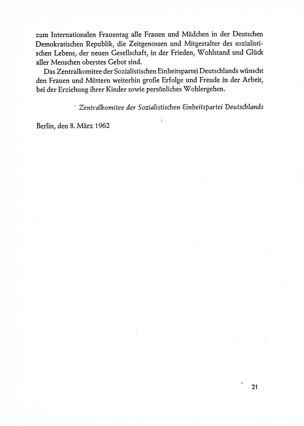 Dokumente der Sozialistischen Einheitspartei Deutschlands (SED) [Deutsche Demokratische Republik (DDR)] 1962-1963, Seite 21 (Dok. SED DDR 1962-1963, S. 21)