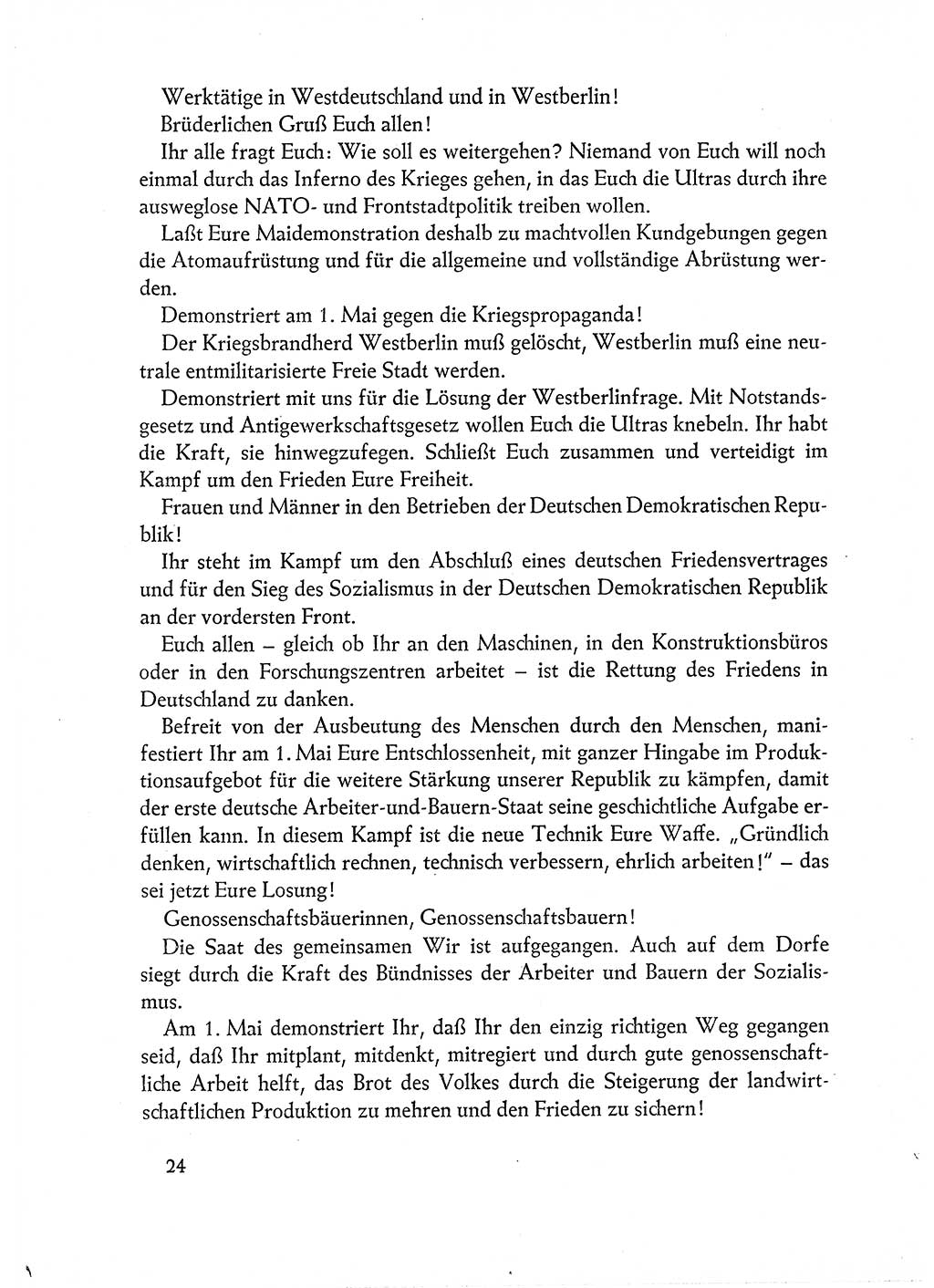 Dokumente der Sozialistischen Einheitspartei Deutschlands (SED) [Deutsche Demokratische Republik (DDR)] 1962-1963, Seite 24 (Dok. SED DDR 1962-1963, S. 24)