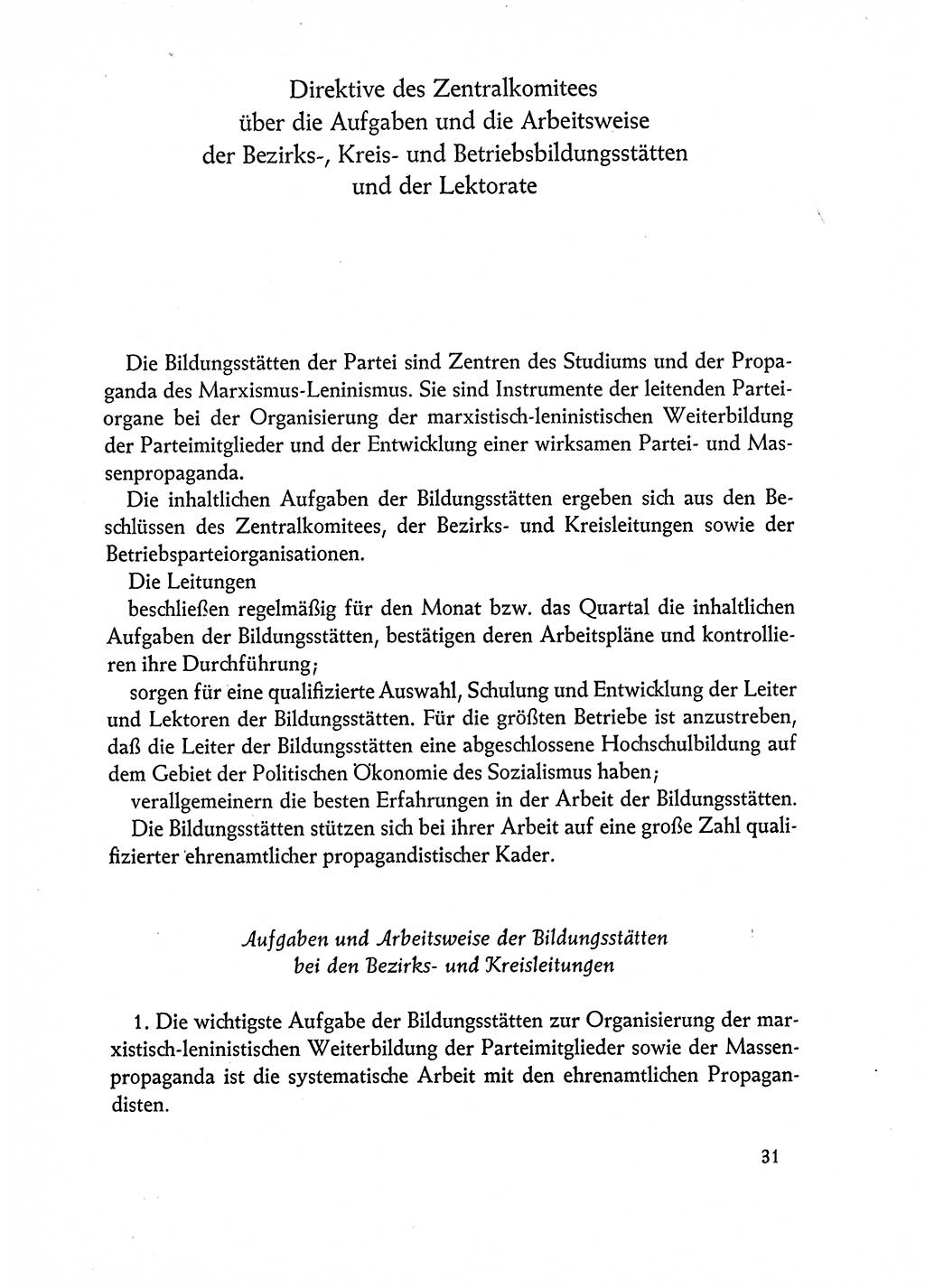 Dokumente der Sozialistischen Einheitspartei Deutschlands (SED) [Deutsche Demokratische Republik (DDR)] 1962-1963, Seite 31 (Dok. SED DDR 1962-1963, S. 31)