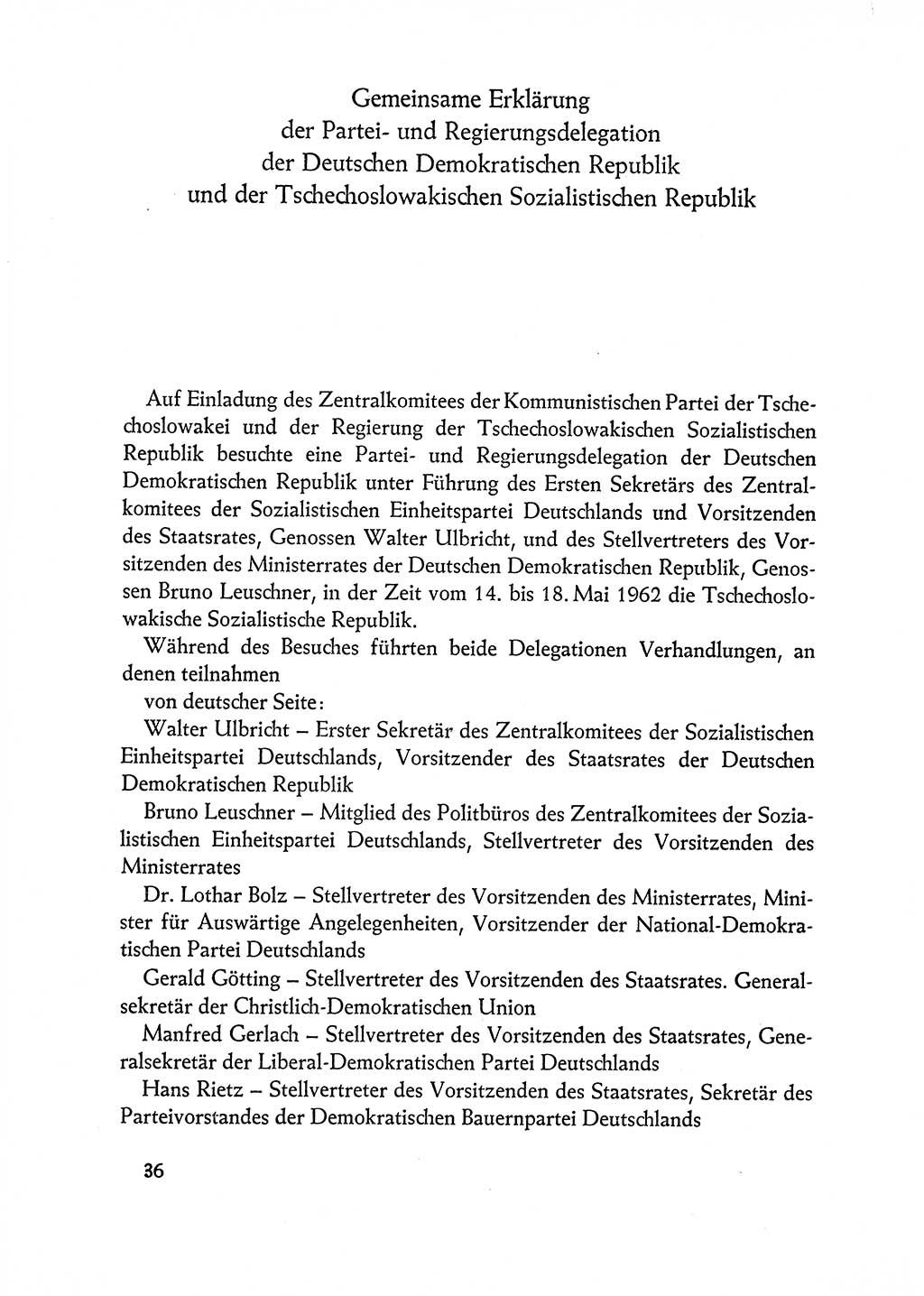 Dokumente der Sozialistischen Einheitspartei Deutschlands (SED) [Deutsche Demokratische Republik (DDR)] 1962-1963, Seite 36 (Dok. SED DDR 1962-1963, S. 36)