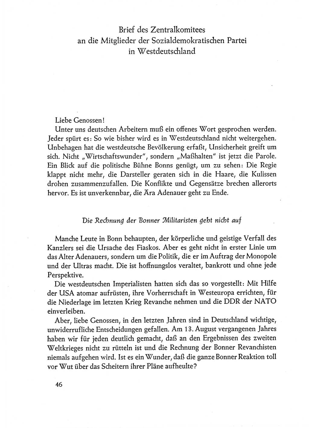 Dokumente der Sozialistischen Einheitspartei Deutschlands (SED) [Deutsche Demokratische Republik (DDR)] 1962-1963, Seite 46 (Dok. SED DDR 1962-1963, S. 46)