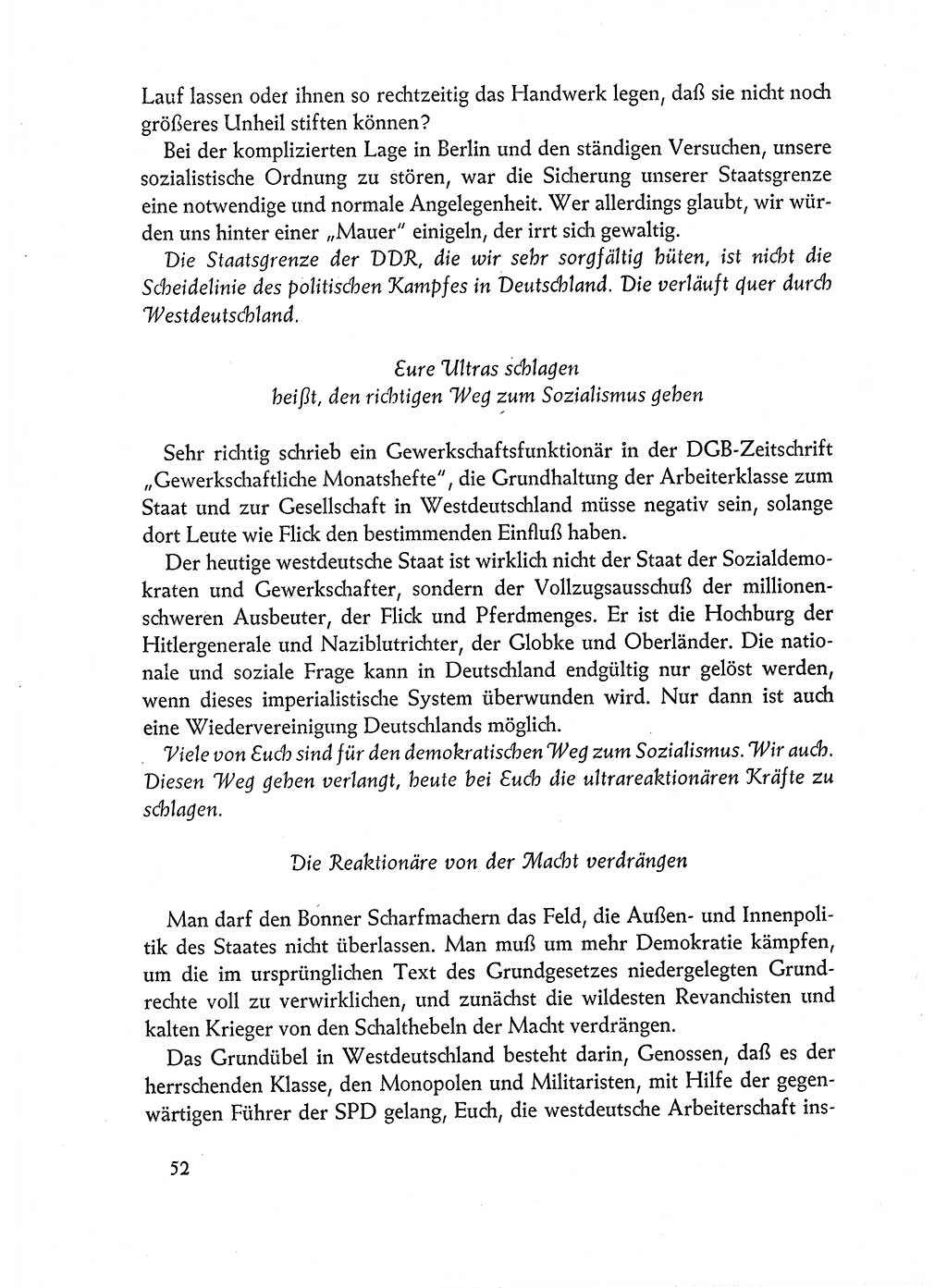 Dokumente der Sozialistischen Einheitspartei Deutschlands (SED) [Deutsche Demokratische Republik (DDR)] 1962-1963, Seite 52 (Dok. SED DDR 1962-1963, S. 52)