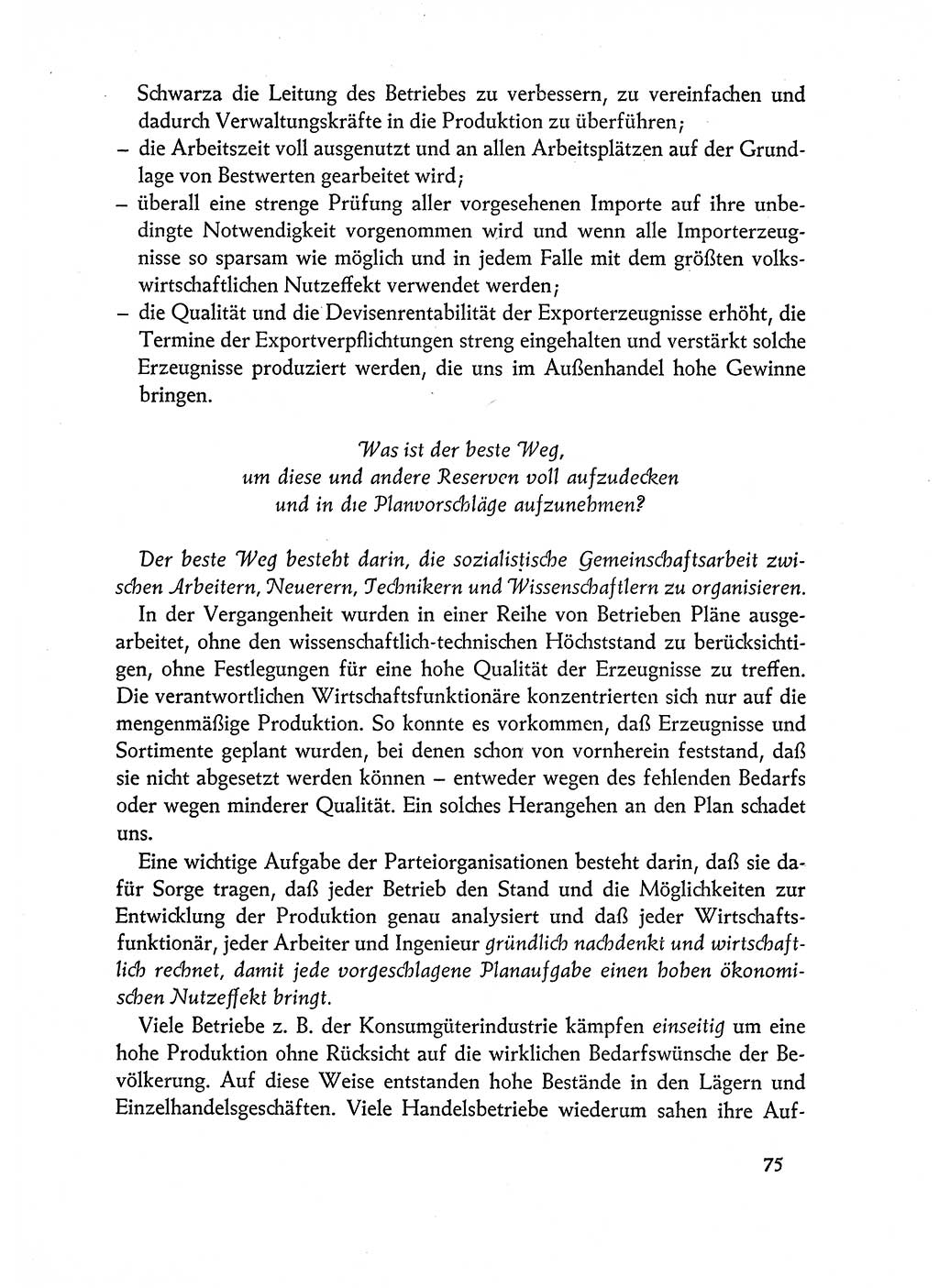 Dokumente der Sozialistischen Einheitspartei Deutschlands (SED) [Deutsche Demokratische Republik (DDR)] 1962-1963, Seite 75 (Dok. SED DDR 1962-1963, S. 75)