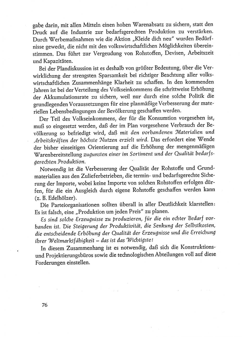 Dokumente der Sozialistischen Einheitspartei Deutschlands (SED) [Deutsche Demokratische Republik (DDR)] 1962-1963, Seite 76 (Dok. SED DDR 1962-1963, S. 76)