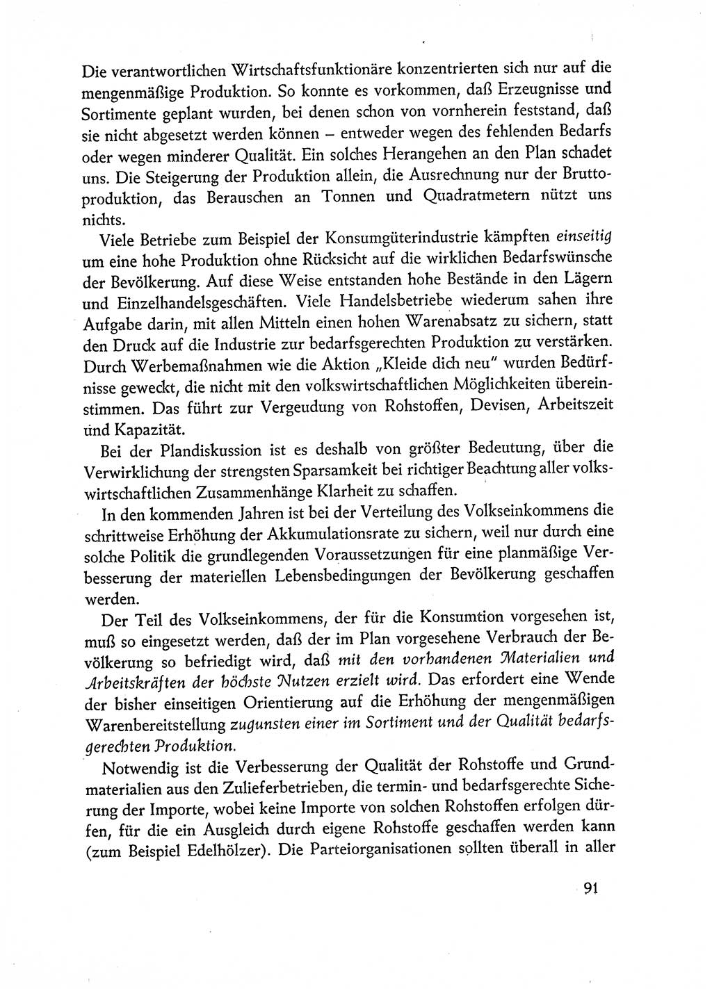 Dokumente der Sozialistischen Einheitspartei Deutschlands (SED) [Deutsche Demokratische Republik (DDR)] 1962-1963, Seite 91 (Dok. SED DDR 1962-1963, S. 91)