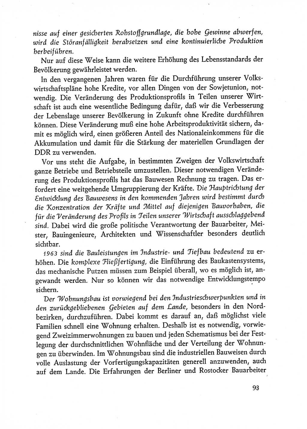 Dokumente der Sozialistischen Einheitspartei Deutschlands (SED) [Deutsche Demokratische Republik (DDR)] 1962-1963, Seite 93 (Dok. SED DDR 1962-1963, S. 93)
