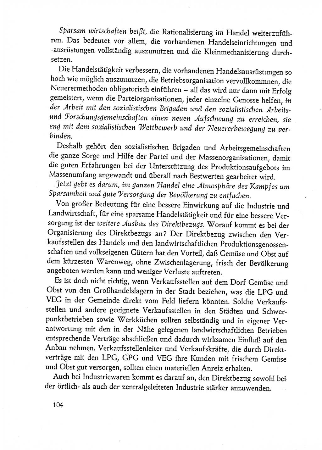 Dokumente der Sozialistischen Einheitspartei Deutschlands (SED) [Deutsche Demokratische Republik (DDR)] 1962-1963, Seite 104 (Dok. SED DDR 1962-1963, S. 104)