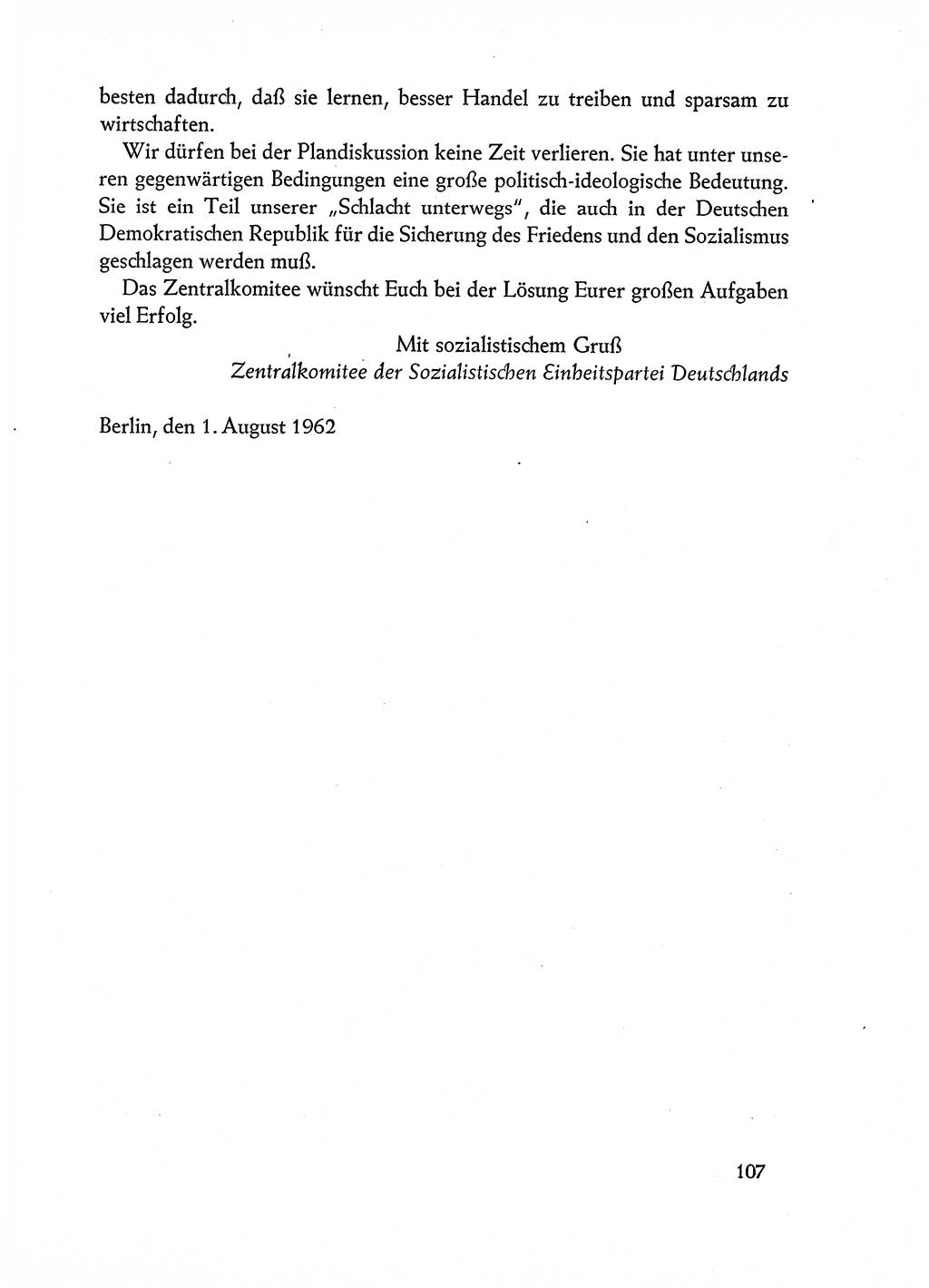 Dokumente der Sozialistischen Einheitspartei Deutschlands (SED) [Deutsche Demokratische Republik (DDR)] 1962-1963, Seite 107 (Dok. SED DDR 1962-1963, S. 107)
