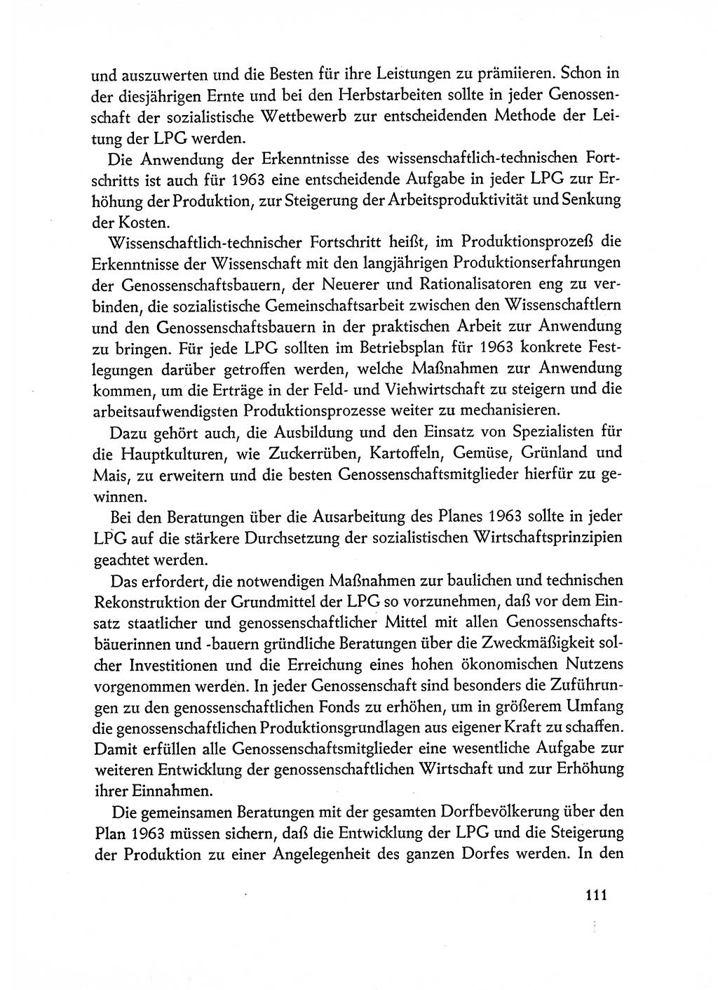 Dokumente der Sozialistischen Einheitspartei Deutschlands (SED) [Deutsche Demokratische Republik (DDR)] 1962-1963, Seite 111 (Dok. SED DDR 1962-1963, S. 111)