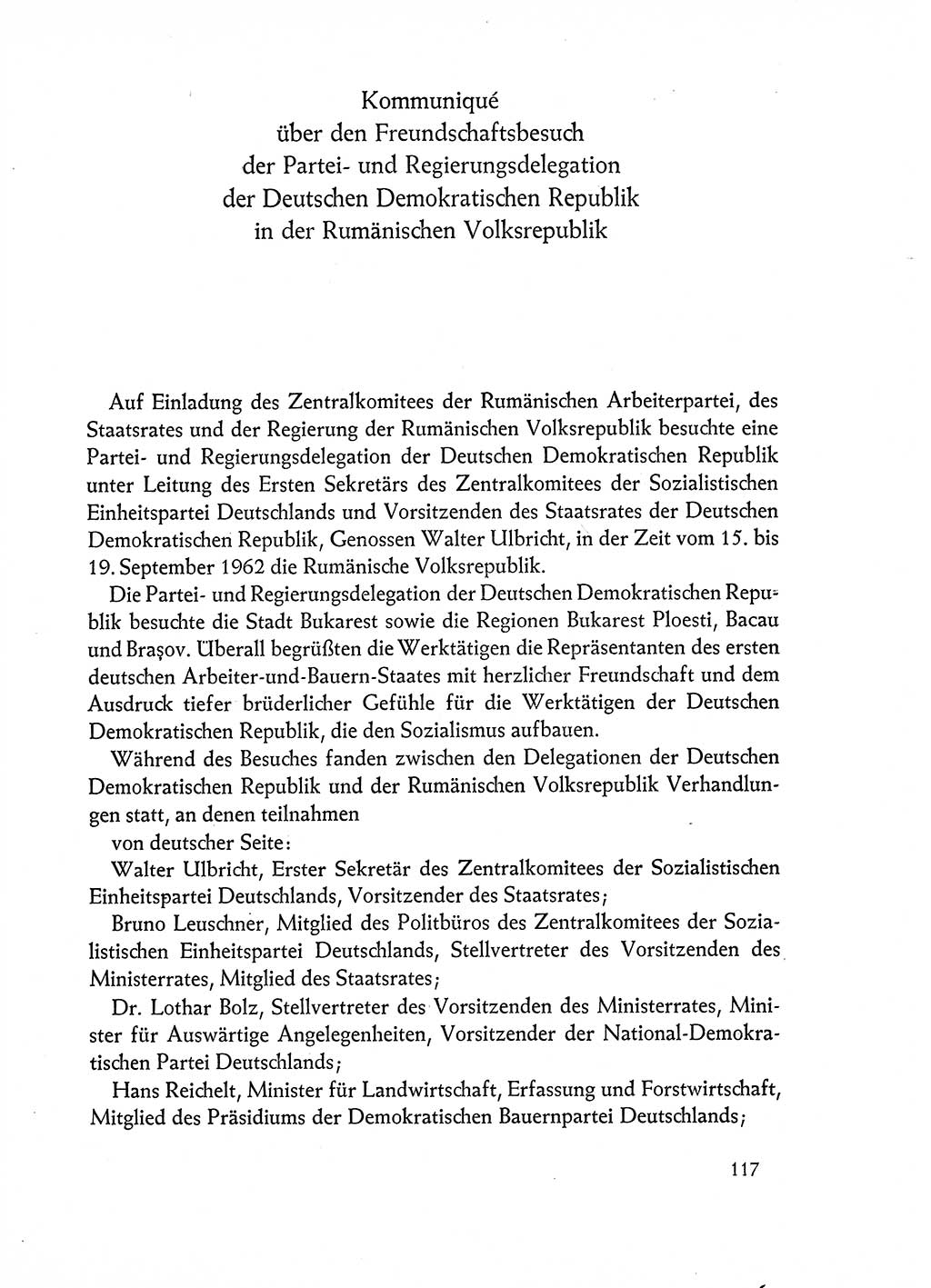Dokumente der Sozialistischen Einheitspartei Deutschlands (SED) [Deutsche Demokratische Republik (DDR)] 1962-1963, Seite 117 (Dok. SED DDR 1962-1963, S. 117)