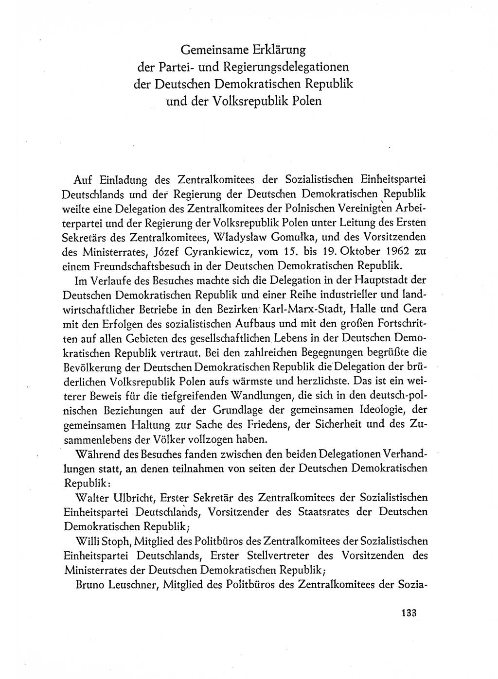 Dokumente der Sozialistischen Einheitspartei Deutschlands (SED) [Deutsche Demokratische Republik (DDR)] 1962-1963, Seite 133 (Dok. SED DDR 1962-1963, S. 133)