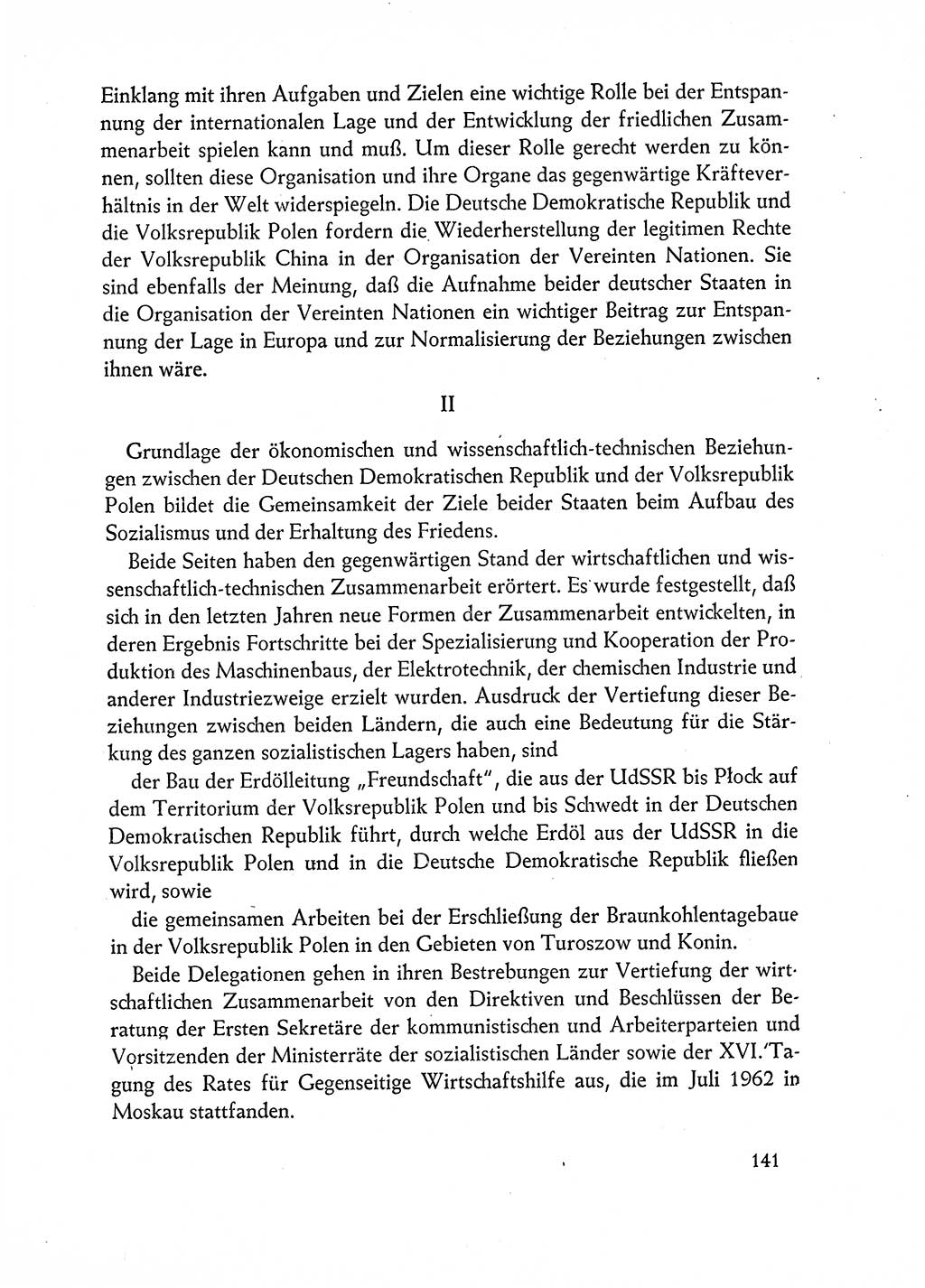 Dokumente der Sozialistischen Einheitspartei Deutschlands (SED) [Deutsche Demokratische Republik (DDR)] 1962-1963, Seite 141 (Dok. SED DDR 1962-1963, S. 141)