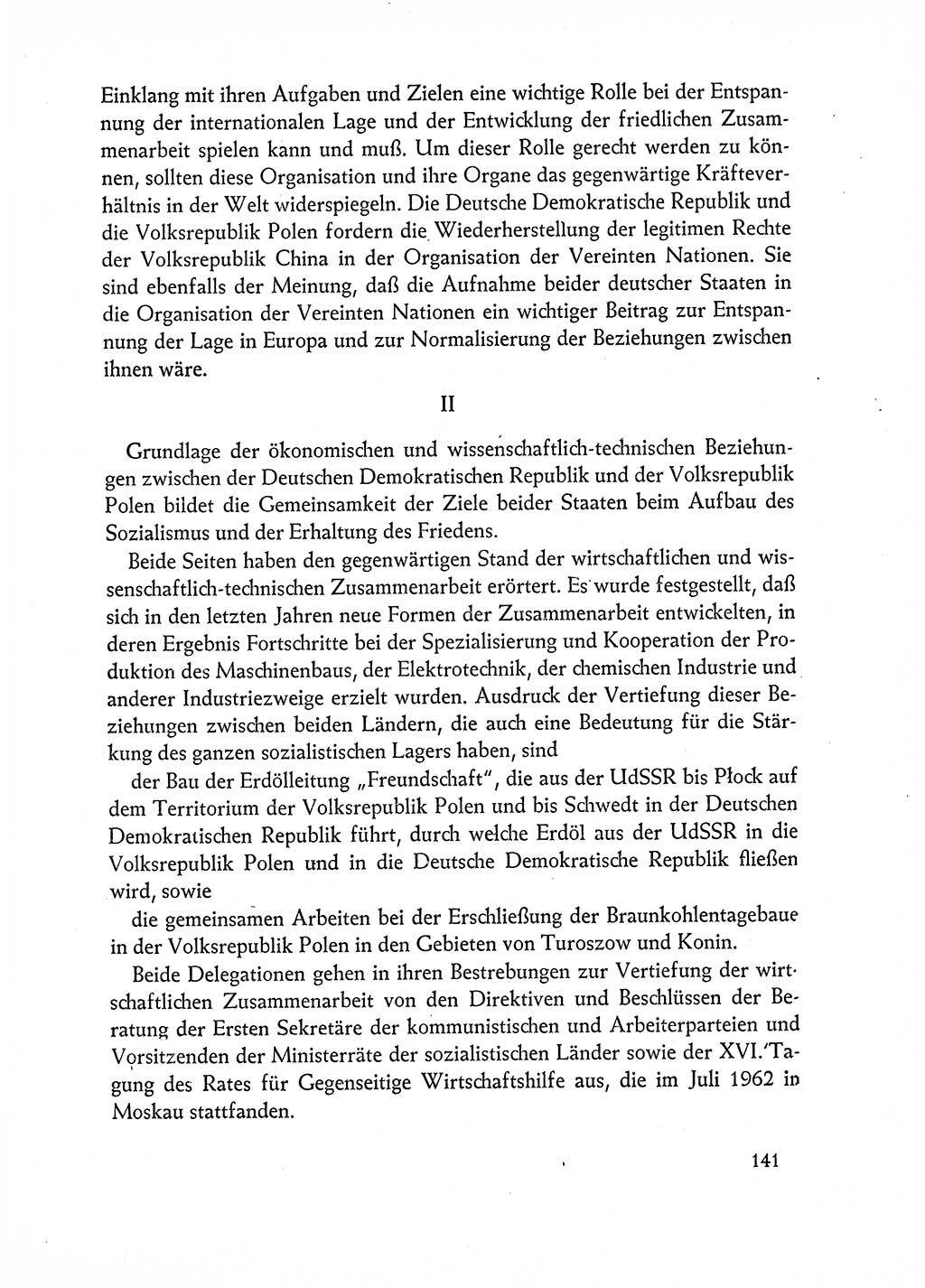 Dokumente der Sozialistischen Einheitspartei Deutschlands (SED) [Deutsche Demokratische Republik (DDR)] 1962-1963, Seite 141 (Dok. SED DDR 1962-1963, S. 141)