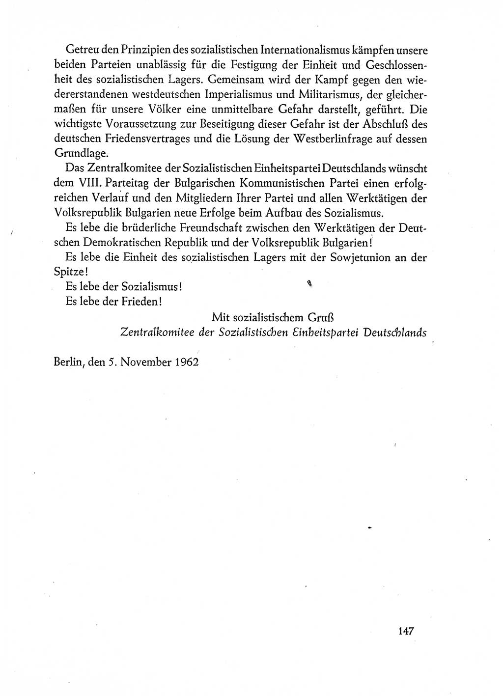 Dokumente der Sozialistischen Einheitspartei Deutschlands (SED) [Deutsche Demokratische Republik (DDR)] 1962-1963, Seite 147 (Dok. SED DDR 1962-1963, S. 147)