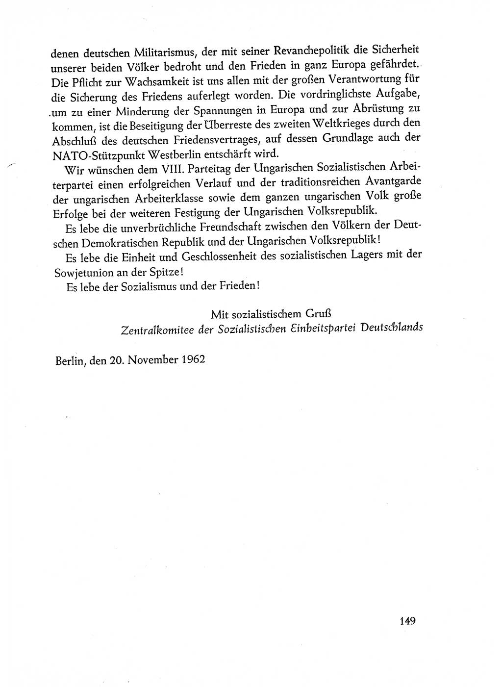 Dokumente der Sozialistischen Einheitspartei Deutschlands (SED) [Deutsche Demokratische Republik (DDR)] 1962-1963, Seite 149 (Dok. SED DDR 1962-1963, S. 149)