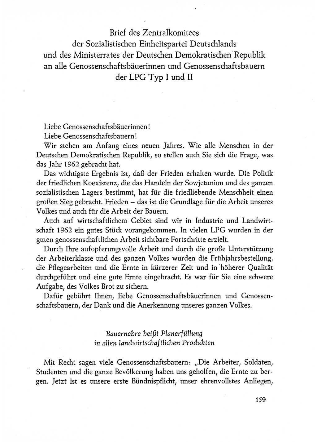 Dokumente der Sozialistischen Einheitspartei Deutschlands (SED) [Deutsche Demokratische Republik (DDR)] 1962-1963, Seite 159 (Dok. SED DDR 1962-1963, S. 159)