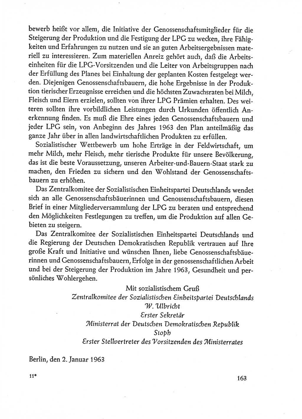 Dokumente der Sozialistischen Einheitspartei Deutschlands (SED) [Deutsche Demokratische Republik (DDR)] 1962-1963, Seite 163 (Dok. SED DDR 1962-1963, S. 163)