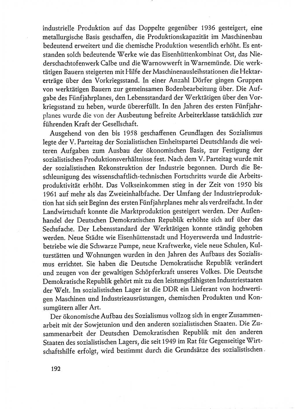 Dokumente der Sozialistischen Einheitspartei Deutschlands (SED) [Deutsche Demokratische Republik (DDR)] 1962-1963, Seite 192 (Dok. SED DDR 1962-1963, S. 192)