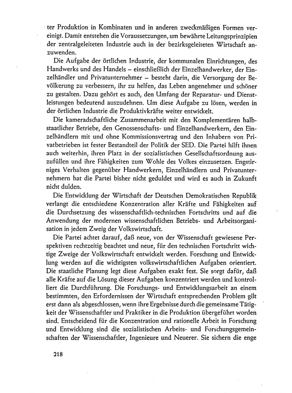 Dokumente der Sozialistischen Einheitspartei Deutschlands (SED) [Deutsche Demokratische Republik (DDR)] 1962-1963, Seite 218 (Dok. SED DDR 1962-1963, S. 218)
