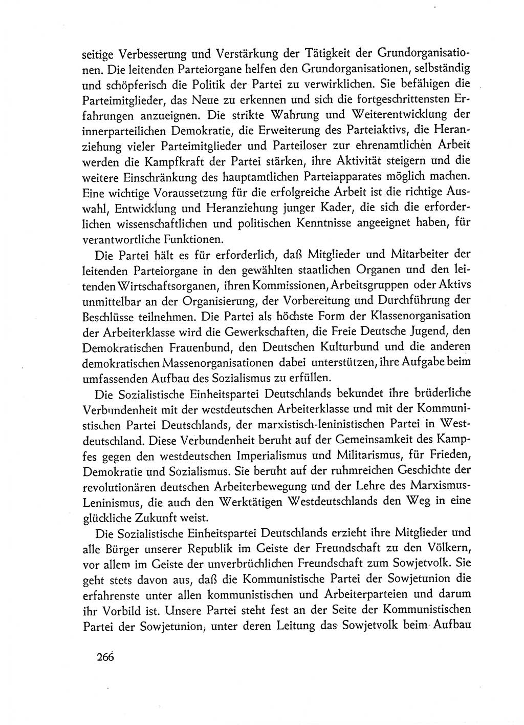 Dokumente der Sozialistischen Einheitspartei Deutschlands (SED) [Deutsche Demokratische Republik (DDR)] 1962-1963, Seite 266 (Dok. SED DDR 1962-1963, S. 266)